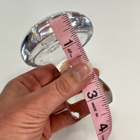 Kosta Boda Signed Monica Backstrom Clear Art Glass Mushroom Swedish Modernist - Picture 6 of 8